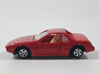 Vintage Soma Pontiac Fiero Turbo Red Die Cast Toy Car Vehicle with Opening Doors