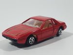 Vintage Soma Pontiac Fiero Turbo Red Die Cast Toy Car Vehicle with Opening Doors