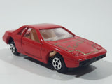 Vintage Soma Pontiac Fiero Turbo Red Die Cast Toy Car Vehicle with Opening Doors