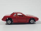 Vintage Soma Pontiac Fiero Turbo Red Die Cast Toy Car Vehicle with Opening Doors