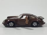 Vintage Soma Porsche 959 Turbo Brown Die Cast Toy Car Vehicle with Opening Doors