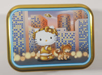 2000 Sanrio Hello Kitty Walking Her Dog Tin Metal Container