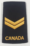 Vintage Canadian Army Corporal Rank 2 Chevrons 2 1/2" x 3 3/4" Shoulder Fabric Patch Badge