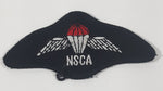 Vintage NSCA National Safety Council of Australia Paratrooper 1 7/8" x 4" Fabric Patch Badge
