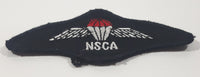 Vintage NSCA National Safety Council of Australia Paratrooper 1 7/8" x 4" Fabric Patch Badge