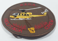 Vintage NSCA National Safety Council of Australia Helitack Crew Yellow Helicopter with Bucket 4 1/8" Fabric Patch Badge