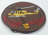 Vintage NSCA National Safety Council of Australia Helitack Crew Yellow Helicopter with Bucket 4 1/8" Fabric Patch Badge