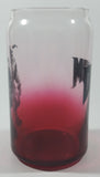 Doom Computer and Video Game Can Shaped Red and Clear 5 1/4" Tall Glass Cup