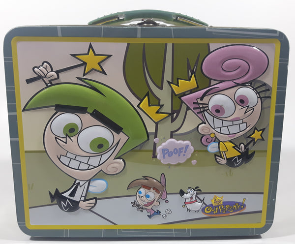 2003 Viacom Nickelodeon The Fairly Odd Parents Poof! Embossed Tin Metal Lunch Box