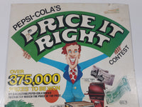 Very Rare Vintage Pepsi-Cola's Price It Right Contest 14" x 21 3/4" Cardboard Store Advertisement Sign