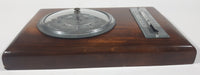 Vintage MOCO. Barometer Thermometer 5 1/4" x 7 1/2" Lacquered Wood Weather Station