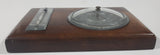 Vintage MOCO. Barometer Thermometer 5 1/4" x 7 1/2" Lacquered Wood Weather Station