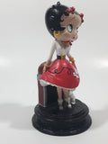 NJ Croce Betty Boop with Pudgy Dog and Red Jukebox 5 5/8" Tall Resin Figurine
