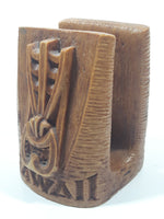 Vintage Coco Joe's Hawaii Tiki God 4" Tall Hapa Wood Napkin Holder