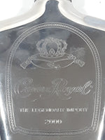 2000 Crown Royal Whisky "The Legendary Import" 6 Oz 4 3/4" Tall Stainless Steel Pocket Flask