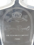 2000 Crown Royal Whisky "The Legendary Import" 6 Oz 4 3/4" Tall Stainless Steel Pocket Flask