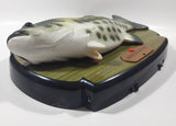 RARE 1999 USA Item No. 1008 "Singing Sam River Fish" Singing Moving Bass Fish On Plastic Plaque WORKING