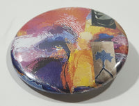 Colorful Wolf Pin 1 3/4" Round Button Pin