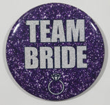 Team Bride Purple 2 1/4" Round Button Pin