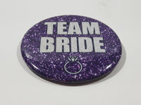 Team Bride Purple 2 1/4" Round Button Pin