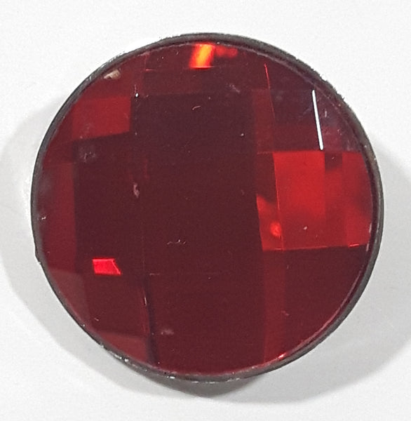 Faux Ruby Red 1" Brooch Pin