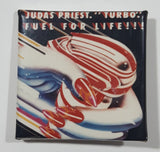 Rare Judas Priest "Turbo" Fuel For Life!!! 1 1/2" x 1 1/2" Pin
