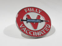Fully COVID-19 Vaccinated 1 1/4" Enamel Metal Pin