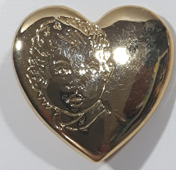 The Variety Club Children's Charity Etched Face of Child Heart Shaped Metal Pin