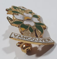Vancouver Dogwood Flower Themed 5/8" x 1" Enamel Metal Pin