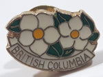 British Columbia Dogwood Flower Themed 1/2" x 3/4" Enamel Metal Pin