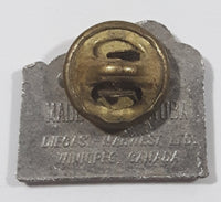 Manitoba Bison Buffalo Themed 3/4" x 7/8" Metal Lapel Pin