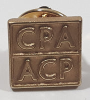 CPA ACP Canadian Police Association 1/2" x 1/2" Gold Tone Metal Pin