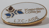 Kwantlen College L.T.C.-Aide 3/4" x 1 1/8" Oval Shaped Enamel Metal Pin