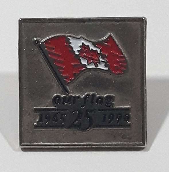 Canada Our Flag 1965 to 1990 25 Years 3/4" x 3/4" Enamel Metal Pin
