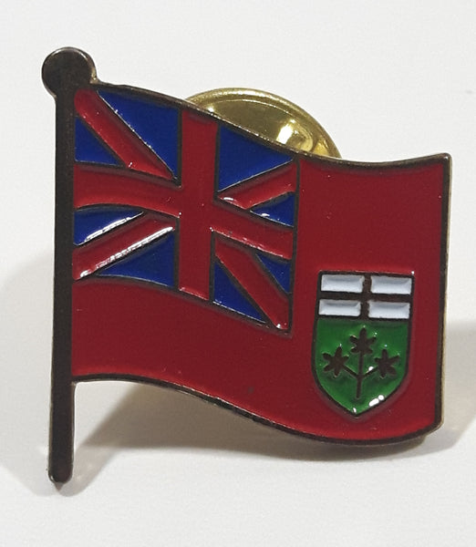 Ontario Provincial Flag 3/4" x 3/4" Enamel Metal Pin