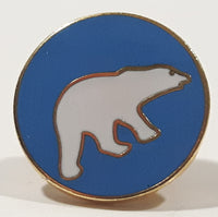 White Polar Bear Blue 5/8" Enamel Metal Lapel Pin