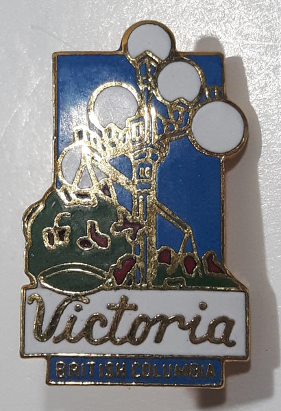 Victoria British Columbia Lamp Post Themed 5/8" x 1" Enamel Metal Lapel Pin