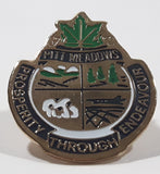 Pitt Meadows Prosperity Through Endeavour 3/4" x 1" Enamel Metal Lapel Pin