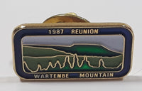 Wartenbe Mountain 1987 Reunion 1/2" x 7/8" Enamel Metal Lapel Pin