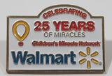 Walmart Children's Miracle Network Celebrating 25 Years of Miracles 1 1/8" x 1 1/2" Enamel Metal Lapel Pin