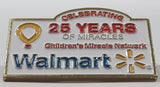 Walmart Children's Miracle Network Celebrating 25 Years of Miracles 1 1/8" x 1 1/2" Enamel Metal Lapel Pin