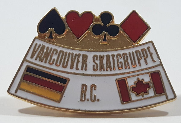 Vancouver Skatgruppe B.C. Germany and Canada Flags 5/8" x 1" Enamel Metal Lapel Pin