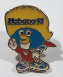 Rare 1991 Habana '91 Cuba Pan Am Games XI Juegos Tocororo National Bird Mascot 3/4" x 1" Enamel Metal Lapel Pin