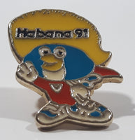 Rare 1991 Habana '91 Cuba Pan Am Games XI Juegos Tocororo National Bird Mascot 3/4" x 1" Enamel Metal Lapel Pin