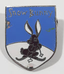 Snow Bunny 3/4" x 1" Enamel Metal Lapel Pin