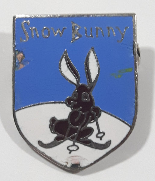Snow Bunny 3/4" x 1" Enamel Metal Lapel Pin