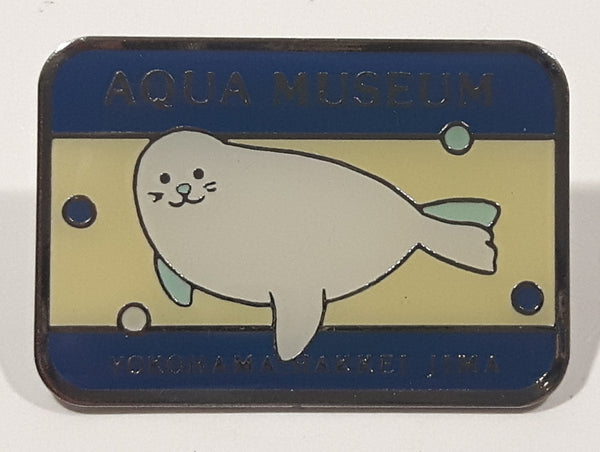 Rare Aqua Museum Yokohama Hakkei Jima 1" x 1 3/8" Enamel Metal Lapel Pin