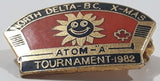 1982 North Delta BC X-Mas Atom A Ice Hockey Tournament 5/8" x 1" Enamel Metal Lapel Pin