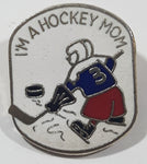 Vintage I'm A Hockey Mom 7/8" x 1" Enamel Metal Lapel Pin