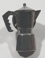 Vintage Style 3D Coffee Pot 3/4" x 1" Pewter Metal Lapel Pin